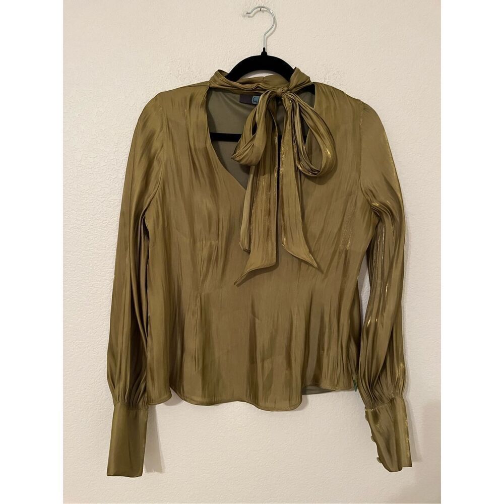 New Eva Franco Blythe Blouse with Front Tie